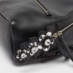 Pre Owned Fendi Black Leather Mini By The Way Backpack