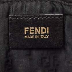 Pre Owned Fendi Black Zucca Coated Canvas Accessories Pochette