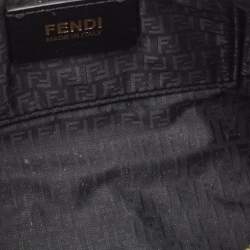 Pre Owned Fendi Black Zucca Coated Canvas Accessories Pochette