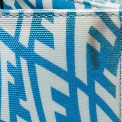 Pre Owned Fendi x Sarah Coleman Blue FF Vertigo PVC Shopper Tote