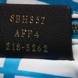 Pre Owned Fendi x Sarah Coleman Blue FF Vertigo PVC Shopper Tote