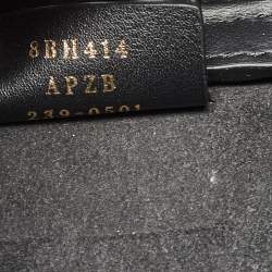 Pre Owned Fendi Black Interlaced Leather Medium Origami Bag