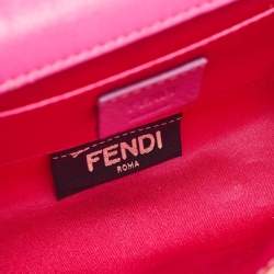 Fendi Purple/Orange Snakeskin Rush Chain Clutch