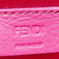 Fendi Purple/Orange Snakeskin Rush Chain Clutch