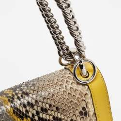 Fendi Multicolor Python and Leather Mini Kan I Shoulder Bag