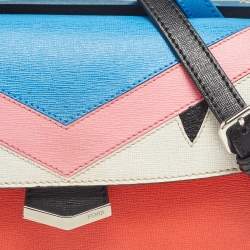 Pre Owned Fendi Multicolor Leather Mini Monster Demi Jour Shoulder Bag