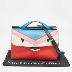 Pre Owned Fendi Multicolor Leather Mini Monster Demi Jour Shoulder Bag