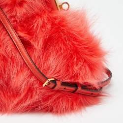 Fendi Red For Fur and Leather Small First Clutch