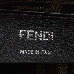 Fendi Silver Laminated Leather Small First Clutch