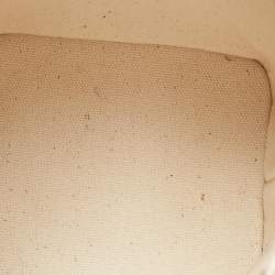 Pre Owned Fendi Beige Zucca Ricamo Canvas and Leather Mini Mon Tresor Bucket Bag