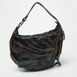 Pre Owned Fendi Multicolor Iridescent Leather Biga Hobo