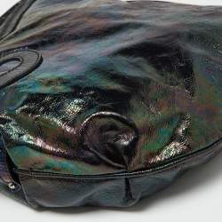 Pre Owned Fendi Multicolor Iridescent Leather Biga Hobo