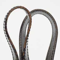 مملوكة مسبقًا حقيبة يد فندي شيف شوبر حافة جلد وكانفاس زوكا توباكو