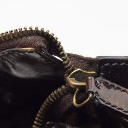 مملوكة مسبقًا حقيبة يد فندي شيف شوبر حافة جلد وكانفاس زوكا توباكو