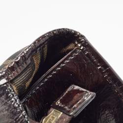 مملوكة مسبقًا حقيبة يد فندي شيف شوبر حافة جلد وكانفاس زوكا توباكو