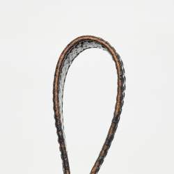 مملوكة مسبقًا حقيبة يد فندي شيف شوبر حافة جلد وكانفاس زوكا توباكو