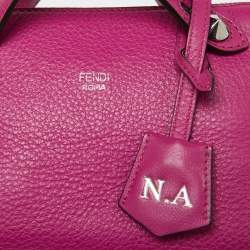 Pre Owned Fendi Pink Leather Mini By The Way Crossbody Bag