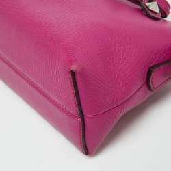 Pre Owned Fendi Pink Leather Mini By The Way Crossbody Bag