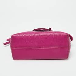 Pre Owned Fendi Pink Leather Mini By The Way Crossbody Bag