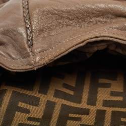 Pre Owned Fendi Grey Leather Spy Hobo