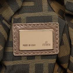 Pre Owned Fendi Grey Leather Spy Hobo
