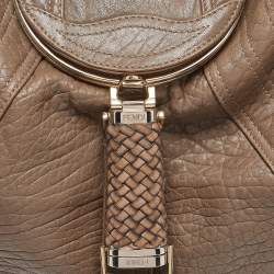 Pre Owned Fendi Grey Leather Spy Hobo