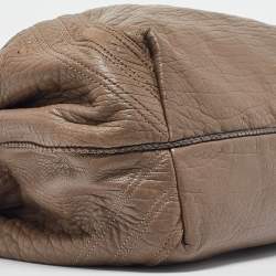 Pre Owned Fendi Grey Leather Spy Hobo