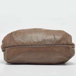 Pre Owned Fendi Grey Leather Spy Hobo