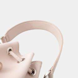 Fendi Pink Calfskin Pearl Studded F is Fendi Mini Mon Tresor Bucket Bag