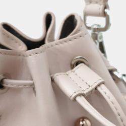 Fendi Pink Calfskin Pearl Studded F is Fendi Mini Mon Tresor Bucket Bag