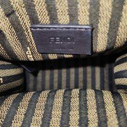 Fendi Black & Neutrals Raffia Mini Raffia Sunshine Shopper Bucket Bag