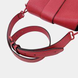 Fendi Baguette Red Leather Medium Messenger Bag 