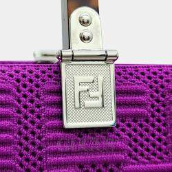 Pre Owned Fendi Purple  FF Fabric Medium Sunshine Shopper Tote Bag