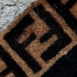 Pre Owned Fendi Multicolor Shearling Kan Crossbody Bag