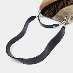 Pre Owned Fendi Multicolor Shearling Kan Crossbody Bag