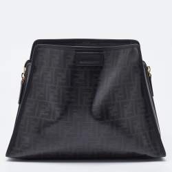 Fendi Black/Grey Zucca Coated Canvas Peekaboo Defender Cover