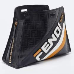 Fendi Black/Grey Zucca Coated Canvas Peekaboo Defender Cover