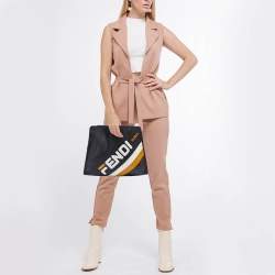 Fendi Black/Grey Zucca Coated Canvas Peekaboo Defender Cover