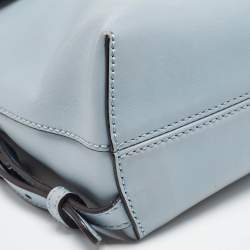 Pre Owned Fendi Blue Leather and Fur Mini Back To School Backpack