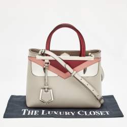 Pre Owned Fendi Tricolor Leather Mini Monster Eye 2Jours Tote