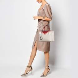 Pre Owned Fendi Tricolor Leather Mini Monster Eye 2Jours Tote