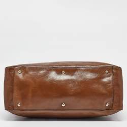 Pre Owned Fendi Brown Leather Twins Tote