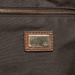 Pre Owned Fendi Brown Leather Twins Tote
