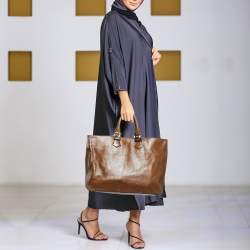 Pre Owned Fendi Brown Leather Twins Tote