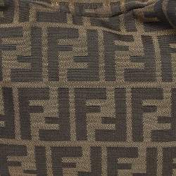 Pre Owned Fendi Tobacco Zucca Canvas and Leather Small Chef Chain Link Hobo