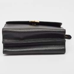 Pre Owned Fendi Black Leather Small Demi Jour Top Handle Bag