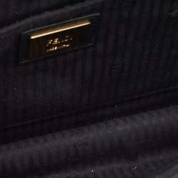 Pre Owned Fendi Black Leather Small Demi Jour Top Handle Bag
