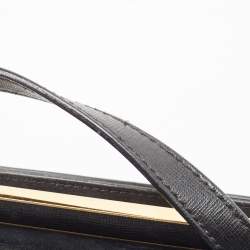 Pre Owned Fendi Black Leather Small Demi Jour Top Handle Bag
