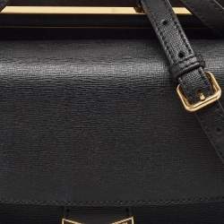 Pre Owned Fendi Black Leather Small Demi Jour Top Handle Bag