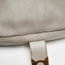 Pre Owned Fendi Two Tone Grey Leather Chameleon Shoulder Bag